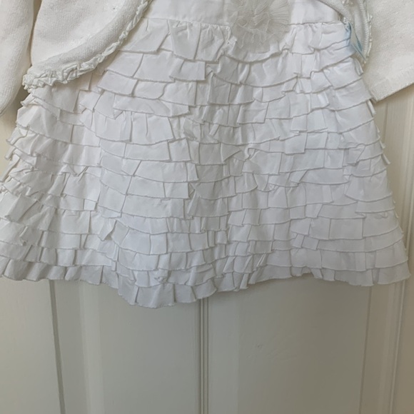 NEW Children’s Place Matching Set Ruffle Dress and Shrug Embroidered Cardigan - Picture 5 of 14